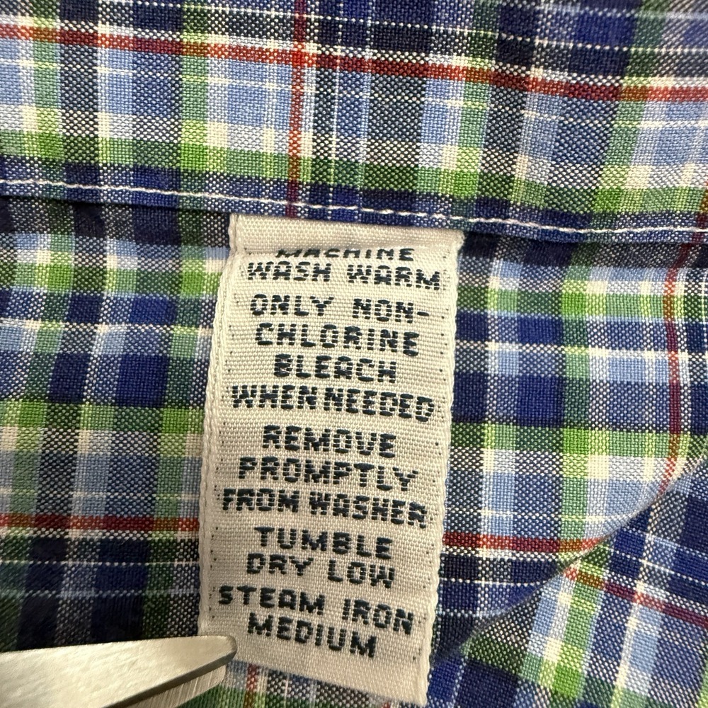 Ralph Lauren shirt men's large 16.5 blue green classic plaid preppy button down - Picture 12 of 12